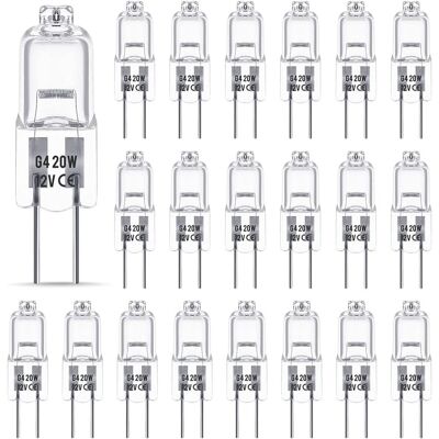 QIYAO Lampadina Alogena G4 12v 20w, Lampadina G4, Lampadina Alogena G4 Dimmerabile, 2800k, Attacco G4 Bi-pin, Capsula Trasparente Per Lampadari Di Cristallo QIYAO Lampadina Alogena G4 12v 20w, Lampadina G4, Lampadina Alogena G4 Dimmerabile, 2800k, Attacco G4 Bi-pin, Capsula Trasparente Per Lampadari Di Cristallo