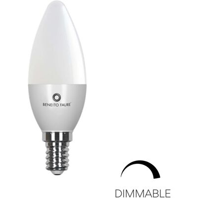 BENEITO FAURE Lampadina Led Flama Dimmable E14 5,5w Retrofit 3000k 418lm 360° Triac Dimmerabile - Beneito & Faure Per Illuminazione Interna Design BENEITO FAURE Lampadina Led Flama Dimmable E14 5,5w Retrofit 3000k 418lm 360° Triac Dimmerabile - Beneito & Faure Per Illuminazione Interna Design
