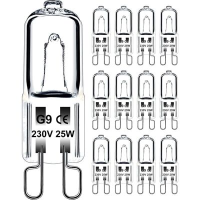 KEEMOTE G9-glühbirne, 25 W, 230 V, Dimmbar, Warmweiß, G9-halogenlampe, 300 °c-toleranz, G9-ofenbirne Für Mikrowellenherd, Herd, Deck KEEMOTE G9-glühbirne, 25 W, 230 V, Dimmbar, Warmweiß, G9-halogenlampe, 300 °c-toleranz, G9-ofenbirne Für Mikrowellenherd, Herd, Deck