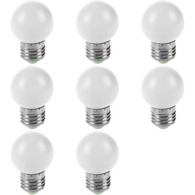 OEM Adatto Per 8 Lampadine Led E27, Alloggiamento In Plastica Bianca (0,5 W, Bianco) OEM Adatto Per 8 Lampadine Led E27, Alloggiamento In Plastica Bianca (0,5 W, Bianco)