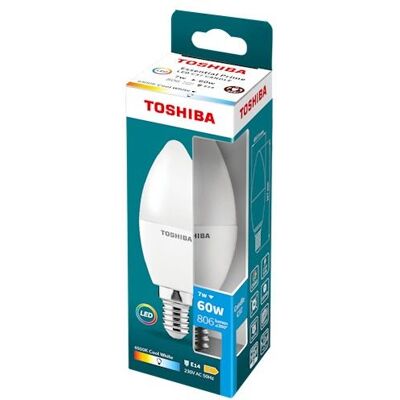 Toshiba Lampada Essential - C37 Led 7w 6500k Luce Giorno Toshiba Lampada Essential - C37 Led 7w 6500k Luce Giorno