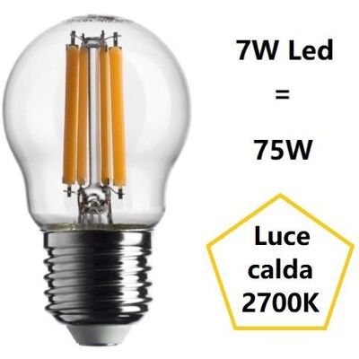 BOT LIGHTING Lampadina Sferetta Led 7w Luce Calda 2700k 1055 Lumen E27 BOT LIGHTING Lampadina Sferetta Led 7w Luce Calda 2700k 1055 Lumen E27