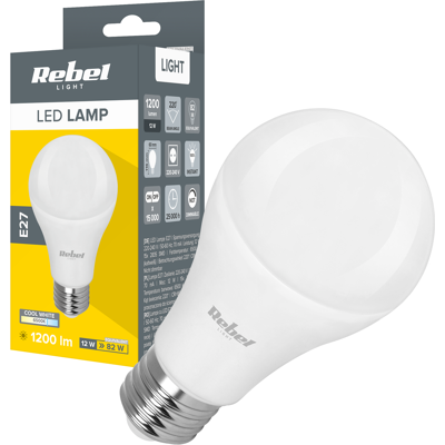 OEM Lampadina Led A60 12w E27 6500k 230v Rebel OEM Lampadina Led A60 12w E27 6500k 230v Rebel