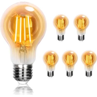 OEM Lampadina Vintage Edison E27 Da 8w, Luce Bianca Calda 2200k, Lampada Decorativa A60, Ideale Per Casa, Bar, Caffetteria, Ristorante, Non Dimmerabile, Confezione Da 6 OEM Lampadina Vintage Edison E27 Da 8w, Luce Bianca Calda 2200k, Lampada Decorativa A60, Ideale Per Casa, Bar, Caffetteria, Ristorante, Non Dimmerabile, Confezione Da 6