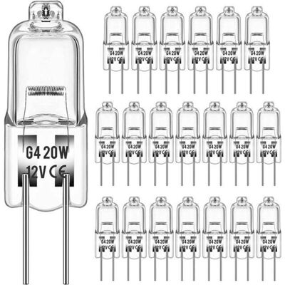 TRYWISE Ampolle Alogene G4, 10 W, 12 V, Luce Bianca Calda, Confezione Da 20 Pezzi TRYWISE Ampolle Alogene G4, 10 W, 12 V, Luce Bianca Calda, Confezione Da 20 Pezzi