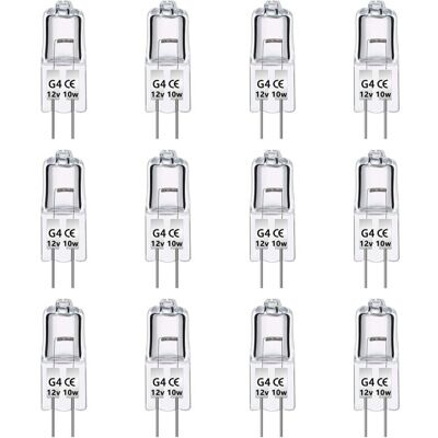 XISRENS Confezione Da 12 Lampadine Alogene G4 12v 10w, Dimmerabili, Bianco Caldo 2700k, 140lm, Lampada Alogena G4 A Bassa Tensione, Capsula Trasparente, Per Lampadari, Armadi E Plafoniere. XISRENS Confezione Da 12 Lampadine Alogene G4 12v 10w, Dimmerabili, Bianco Caldo 2700k, 140lm, Lampada Alogena G4 A Bassa Tensione, Capsula Trasparente, Per Lampadari, Armadi E Plafoniere.