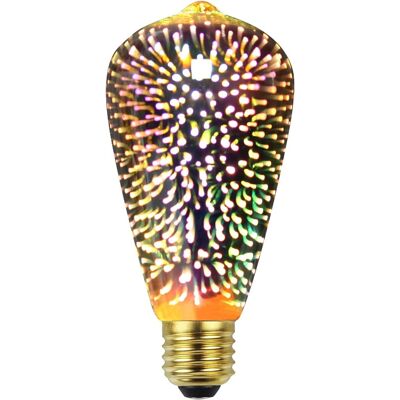 TREETALK Lampadina Led Edison 3d Effetto Fuochi D'Artificio 4w 220-240v E27, Speciale Lampadina Decorativa (st64) TREETALK Lampadina Led Edison 3d Effetto Fuochi D'Artificio 4w 220-240v E27, Speciale Lampadina Decorativa (st64)