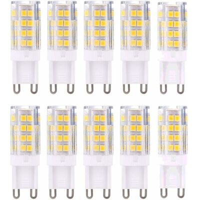 DPZO Lampadine Led G9, Bianco Caldo 3000k 5w Luce Equivalente A Lampadine Alogene Da 40w 420 Lumen Non Dimmerabili, Confezione Da 10 DPZO Lampadine Led G9, Bianco Caldo 3000k 5w Luce Equivalente A Lampadine Alogene Da 40w 420 Lumen Non Dimmerabili, Confezione Da 10