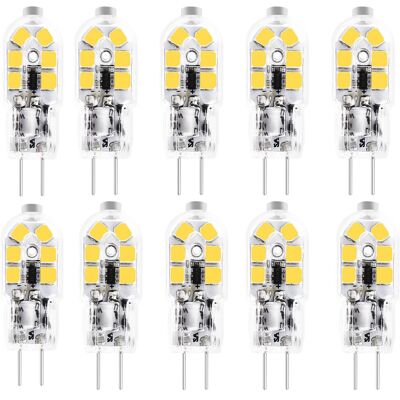 BEXTCOK Set 10 Lampadine Led G4 – Ac/dc 12v – 3w 150 Lumen – Due Pin – 6000k Luce Fredda – Tipo Mais BEXTCOK Set 10 Lampadine Led G4 – Ac/dc 12v – 3w 150 Lumen – Due Pin – 6000k Luce Fredda – Tipo Mais