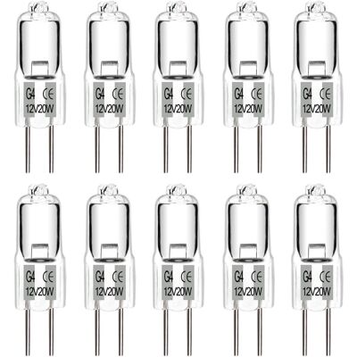 TREETALK Lampade Alogene G4 Da 20w 12v, Corpo Trasparente, Attacco A 2 Pin, Luce Bianca Calda, Dimmerabili, Confezione Da 10 TREETALK Lampade Alogene G4 Da 20w 12v, Corpo Trasparente, Attacco A 2 Pin, Luce Bianca Calda, Dimmerabili, Confezione Da 10