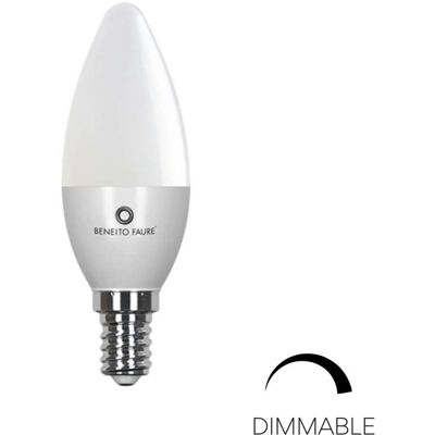 BENEITO FAURE Lampadina Led Flama Dimmable E14 5,5w Retrofit 3000k 418lm 360° Triac Dimmerabile - Beneito & Faure Per Illuminazione Interna Design BENEITO FAURE Lampadina Led Flama Dimmable E14 5,5w Retrofit 3000k 418lm 360° Triac Dimmerabile - Beneito & Faure Per Illuminazione Interna Design