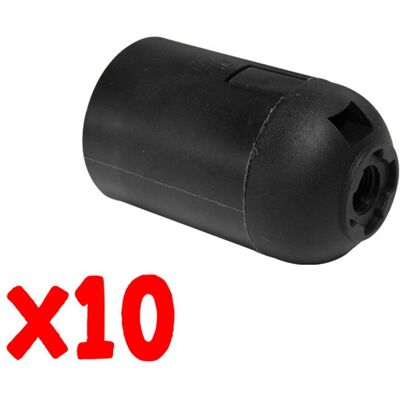 ALCAPOWER Blister 10 Pezzi Portalampada E27 Nero In Pet Ritardante Di Fiamma Con Contatti In Rame Alta Qualità Per Impianti Di Illuminazione 250v 2a ALCAPOWER Blister 10 Pezzi Portalampada E27 Nero In Pet Ritardante Di Fiamma Con Contatti In Rame Alta Qualità Per Impianti Di Illuminazione 250v 2a