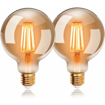 OEM Lampadina Led Retrò Edison G80 Da 6w, Attacco E27, Luce Bianca Calda 2200k, Equivalente A 48w, Filamento Visibile, Confezione Da 1 OEM Lampadina Led Retrò Edison G80 Da 6w, Attacco E27, Luce Bianca Calda 2200k, Equivalente A 48w, Filamento Visibile, Confezione Da 1