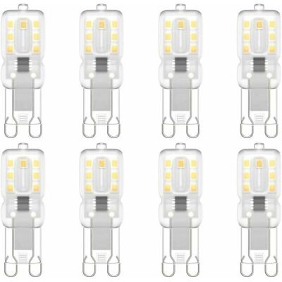 OEM Confezione Da 8 Lampadine Led G9, 220v, Bianco Naturale 5500k, 3w (equivalente A Una Lampadina Alogena Da 30w), Classe Energetica E. OEM Confezione Da 8 Lampadine Led G9, 220v, Bianco Naturale 5500k, 3w (equivalente A Una Lampadina Alogena Da 30w), Classe Energetica E.