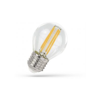 Spectrum Lampadina Led Sferica Cog Ww Trasparente Woj+14072, 2700k, 4w Spectrum Lampadina Led Sferica Cog Ww Trasparente Woj+14072, 2700k, 4w