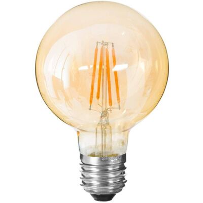 ATMOSPHERA Lampadina LED Globo Ambra - E27 2W, Vetro, Metallo ATMOSPHERA Lampadina LED Globo Ambra - E27 2W, Vetro, Metallo