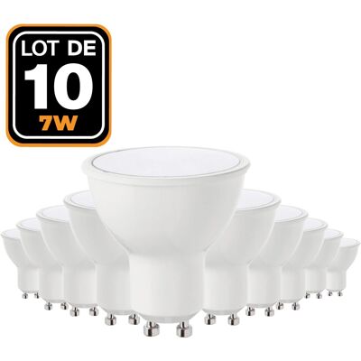 EUROPALAMP Lotto Di 10. Lampadina Led 7w 6000k Luce Fredda. Gu10 Led Alta Luminosità EUROPALAMP Lotto Di 10. Lampadina Led 7w 6000k Luce Fredda. Gu10 Led Alta Luminosità