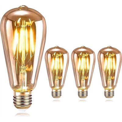 OEM Lampadina Led Edison, E27 Lampadina Led Vintage Edison Retrò 4w St64 Lampada Decorativa Antica Nostalgica Bianca Calda Lampadina Led Per Casa Ristorante Bar Bar--2700k (confezione Da 3) OEM Lampadina Led Edison, E27 Lampadina Led Vintage Edison Retrò 4w St64 Lampada Decorativa Antica Nostalgica Bianca Calda Lampadina Led Per Casa Ristorante Bar Bar--2700k (confezione Da 3)