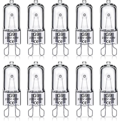 BEXTCOK Set Da 10 Lampadine Alogene G9 – 230v 40w – 560 Lumen – Bianco Caldo 2700k – Dimmerabili – Illuminazione Domestica E Commerciale – 3000h BEXTCOK Set Da 10 Lampadine Alogene G9 – 230v 40w – 560 Lumen – Bianco Caldo 2700k – Dimmerabili – Illuminazione Domestica E Commerciale – 3000h