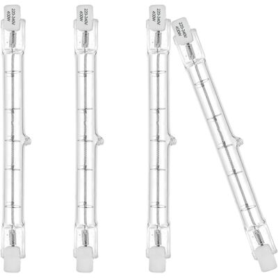 KZQ Lampadine Alogene Ecologiche R7s 118mm 400w 230v 5200lm Bianco Caldo 2700k Per Illuminazione Da Lavoro, Di Sicurezza, Paesaggistica E Stradale - Confezione Da 4 - KZQ Lampadine Alogene Ecologiche R7s 118mm 400w 230v 5200lm Bianco Caldo 2700k Per Illuminazione Da Lavoro, Di Sicurezza, Paesaggistica E Stradale - Confezione Da 4 -
