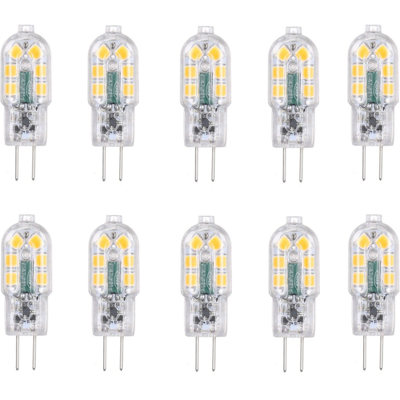 TREETALK Lampadina Led G4 Da 2w, Equivalente A Una Lampadina Alogena Da 20w, Luce Bianca Fredda 6000k, 200lm, 12 Led Smd, 12v Ac/dc – Confezione Da 10 TREETALK Lampadina Led G4 Da 2w, Equivalente A Una Lampadina Alogena Da 20w, Luce Bianca Fredda 6000k, 200lm, 12 Led Smd, 12v Ac/dc – Confezione Da 10