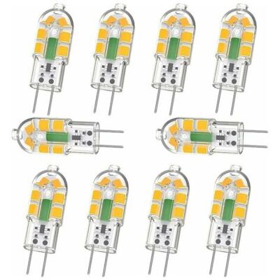 XISRENS Lablanc - Confezione Da 10 Lampadine Led G4, 2w 240lm, Equivalenti A Lampadine Alogene G4 Da 20w, Bianco Caldo 3000k, Ac/dc 12v, Senza Sfarfallio, Non Dimmerabili XISRENS Lablanc - Confezione Da 10 Lampadine Led G4, 2w 240lm, Equivalenti A Lampadine Alogene G4 Da 20w, Bianco Caldo 3000k, Ac/dc 12v, Senza Sfarfallio, Non Dimmerabili