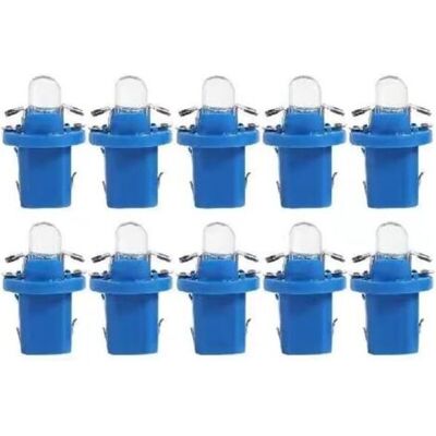 FOCTRO Set Di 10 Lampade Led T5 Con Supporto, Lampade 12v Bax10d B8.5d Per Dashboard Di Auto E Moto – Blu FOCTRO Set Di 10 Lampade Led T5 Con Supporto, Lampade 12v Bax10d B8.5d Per Dashboard Di Auto E Moto – Blu