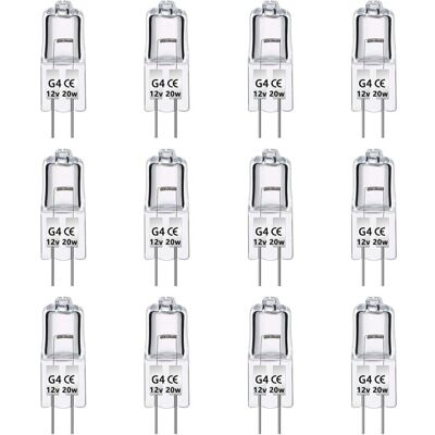 XISRENS Confezione Da 12 Lampadine Alogene G4 12v 20w, Dimmerabili, Bianco Caldo 2700k, 280lm, Lampada Alogena G4 A Bassa Tensione, Capsula Trasparente, Per Lampadari, Armadi E Plafoniere. XISRENS Confezione Da 12 Lampadine Alogene G4 12v 20w, Dimmerabili, Bianco Caldo 2700k, 280lm, Lampada Alogena G4 A Bassa Tensione, Capsula Trasparente, Per Lampadari, Armadi E Plafoniere.