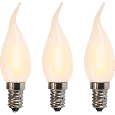 LUEDD Set Di 3 Lampadine A Led A Candela E14 Opache Bxs35 1w 2200k - LUEDD Set Di 3 Lampadine A Led A Candela E14 Opache Bxs35 1w 2200k -