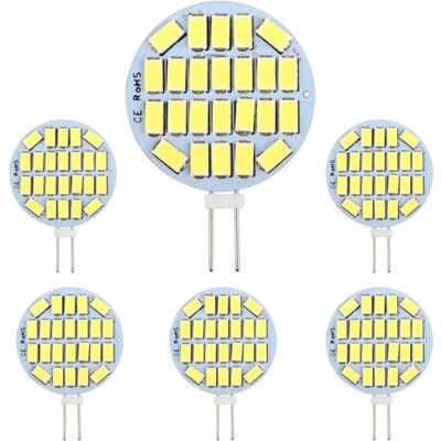 OEM Lampadina Led G4 Da 3w, Ac/dc 12-24v, 300lm Bianco Freddo 6000k, 24x5730 Smd, Equivalente A Una Lampadina Alogena Da 30w, Non Dimmerabile, Lampadina Led Rotonda G4 Per Illuminazione Di Armadietti E Fa OEM Lampadina Led G4 Da 3w, Ac/dc 12-24v, 300lm Bianco Freddo 6000k, 24x5730 Smd, Equivalente A Una Lampadina Alogena Da 30w, Non Dimmerabile, Lampadina Led Rotonda G4 Per Illuminazione Di Armadietti E Fa