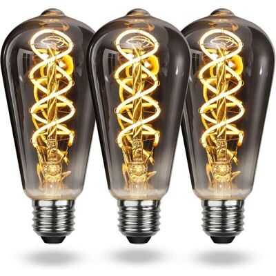 OEM Lampadina Led E27 Vintage, Luce Bianca Calda Dimmerabile, Lampadina A Spirale E27 Vintage, 4 W, Luce Morbida Lampadina E27 Edis Vintage - Crezuo OEM Lampadina Led E27 Vintage, Luce Bianca Calda Dimmerabile, Lampadina A Spirale E27 Vintage, 4 W, Luce Morbida Lampadina E27 Edis Vintage - Crezuo