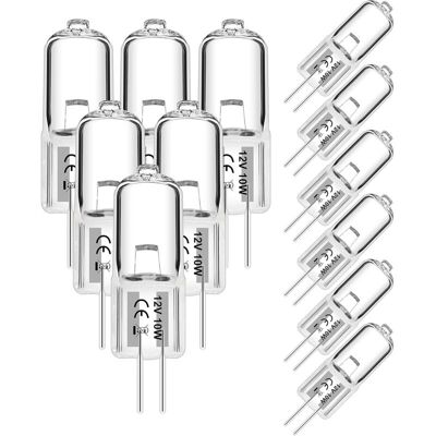DPZO Confezione Da 12 Lampadine Alogene G4 Da 10w 12v 2800k Con 2 Capsule Trasparenti, Ideali Per Cappe Da Cucina, Soggiorni E Camere Da Letto. DPZO Confezione Da 12 Lampadine Alogene G4 Da 10w 12v 2800k Con 2 Capsule Trasparenti, Ideali Per Cappe Da Cucina, Soggiorni E Camere Da Letto.