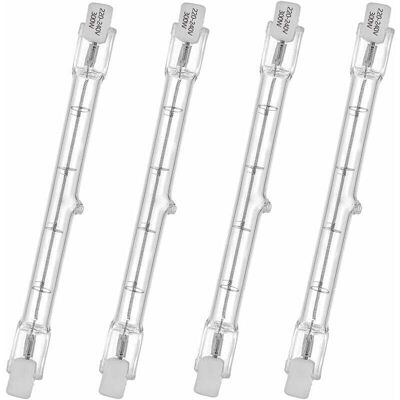 LIIYIELA Tubo Alogeno Haloline, Attacco R7s, Lampada Alogena T3, 230 V, 300 Watt, 118 Mm, Bianco Caldo - 2800 K (4 Pezzi) LIIYIELA Tubo Alogeno Haloline, Attacco R7s, Lampada Alogena T3, 230 V, 300 Watt, 118 Mm, Bianco Caldo - 2800 K (4 Pezzi)