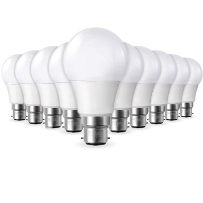 TRYWISE Confezione Da 10 Lampadine Led B22 Da 11 W (equivalente A 75 W), Luce Calda 2700 K, Classe Energetica A++, Attacco B22, Ideali Per Soggiorno, Camera Da Letto E Cucina. TRYWISE Confezione Da 10 Lampadine Led B22 Da 11 W (equivalente A 75 W), Luce Calda 2700 K, Classe Energetica A++, Attacco B22, Ideali Per Soggiorno, Camera Da Letto E Cucina.