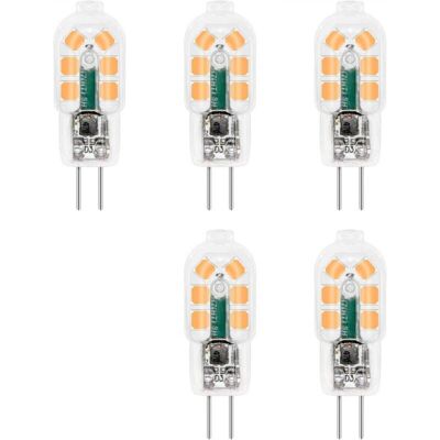 OEM Lampadina Led G4 2w 12v Bianco Caldo 200lm, Equivalente A Una Lampadina Alogena G4 Bi Pin Da 10w-20w, Led G4 12v Per Cappe Da Cucina/armadio/campeggio, Non Dimmerabile, Confezione Da 5 [classe Energet OEM Lampadina Led G4 2w 12v Bianco Caldo 200lm, Equivalente A Una Lampadina Alogena G4 Bi Pin Da 10w-20w, Led G4 12v Per Cappe Da Cucina/armadio/campeggio, Non Dimmerabile, Confezione Da 5 [classe Energet