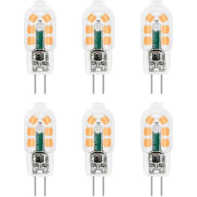 DPZO Lampadina Led G4 12v 2w Bianco Caldo 3000k, 200lm, Equivalente A Lampada Alogena G4 10w 20w, Non Dimmerabile, Bi-pin G4 12v Led Ac Dc Per Lampadario, Lampada Da Tavolo, Confezione Da 6 [classe Energet DPZO Lampadina Led G4 12v 2w Bianco Caldo 3000k, 200lm, Equivalente A Lampada Alogena G4 10w 20w, Non Dimmerabile, Bi-pin G4 12v Led Ac Dc Per Lampadario, Lampada Da Tavolo, Confezione Da 6 [classe Energet