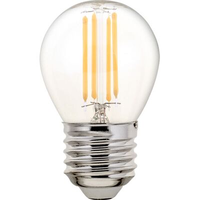 Luxram Lampadina E27 (spessa) Sferica Classica Led 4w 2700k 470lm Clear-a++ Luxram Lampadina E27 (spessa) Sferica Classica Led 4w 2700k 470lm Clear-a++