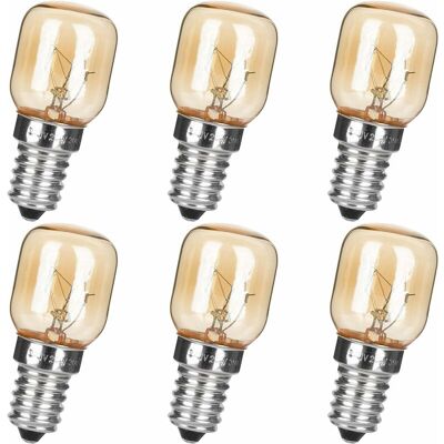 OEM Confezione Da 6 Lampadine Led E14, Adatte Per Lampade Di Sale, 25w T25 E14, 230-240v Dimmerabili, Compatibili Con Forni A Microonde/frigoriferi/lampade Di Sale Dell'himalaya/congelatori/lampade In Cer OEM Confezione Da 6 Lampadine Led E14, Adatte Per Lampade Di Sale, 25w T25 E14, 230-240v Dimmerabili, Compatibili Con Forni A Microonde/frigoriferi/lampade Di Sale Dell'himalaya/congelatori/lampade In Cer