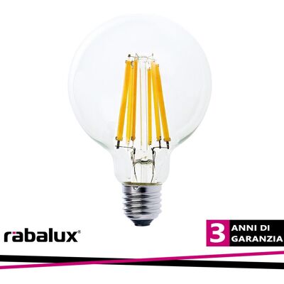 RABALUX Fil. Led, E27 G95, 12w, 2000lm, 3000k - Luce Calda RABALUX Fil. Led, E27 G95, 12w, 2000lm, 3000k - Luce Calda
