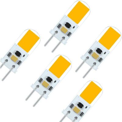 OEM Lampadina Led G6.35, Gy6.35 Led, 2 W, 12 V, Alta Luminosità, Equivalente A Una Lampadina Alogena Da 20 Watt, Bianco Caldo 3000 K (confezione Da 5) - Crezuo OEM Lampadina Led G6.35, Gy6.35 Led, 2 W, 12 V, Alta Luminosità, Equivalente A Una Lampadina Alogena Da 20 Watt, Bianco Caldo 3000 K (confezione Da 5) - Crezuo