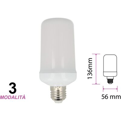 LEDLUX - Lampada Led E27 Effetto Fiamma Finta Fuoco Tremolante Decorativa Vintage 3 Mode 6w 1700k Luce Fissa Breathing Light LEDLUX - Lampada Led E27 Effetto Fiamma Finta Fuoco Tremolante Decorativa Vintage 3 Mode 6w 1700k Luce Fissa Breathing Light