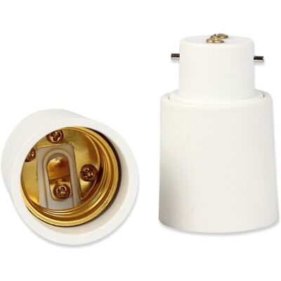 OEM Confezione Da 2 Adattatori Da B22 A E27 – Converte Gli Attacchi A Baionetta Delle Lampadine In Attacchi A Vite. OEM Confezione Da 2 Adattatori Da B22 A E27 – Converte Gli Attacchi A Baionetta Delle Lampadine In Attacchi A Vite.