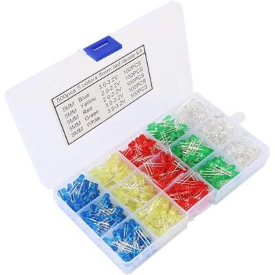 OEM Led Da 5 Mm – Confezione Da 500 Led Rotondi Multicolore (bianco, Rosso, Giallo, Verde, Blu) Per Elettronica E Progetti Fai Da Te OEM Led Da 5 Mm – Confezione Da 500 Led Rotondi Multicolore (bianco, Rosso, Giallo, Verde, Blu) Per Elettronica E Progetti Fai Da Te