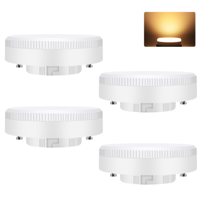 GBLY 4 Lampadine Led Gx53 74x25mm Ultra Sottili 3000k Senza Sfarfallio 5w Sostituisce 50w Alogeno Sottopensile 230v GBLY 4 Lampadine Led Gx53 74x25mm Ultra Sottili 3000k Senza Sfarfallio 5w Sostituisce 50w Alogeno Sottopensile 230v