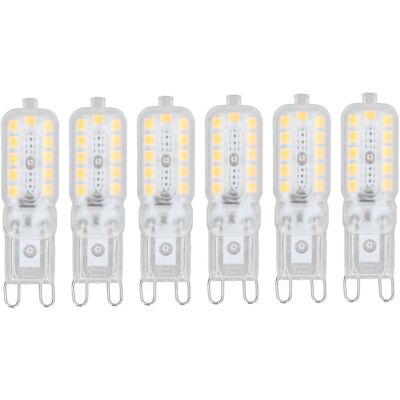 OEM 6 Lampadine Led G9 Da 5w Con Copertura Trasparente, 22 Led Dimmerabili, Per Plafoniera, Applique, Lampada Da Tavolo, Luce Bianca Naturale, 220-240v OEM 6 Lampadine Led G9 Da 5w Con Copertura Trasparente, 22 Led Dimmerabili, Per Plafoniera, Applique, Lampada Da Tavolo, Luce Bianca Naturale, 220-240v