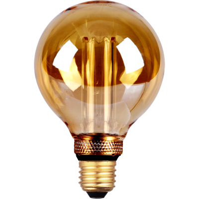 GOLDLUX Lampadina Led G95 Ambra E27 4w 200lm 1800k Decovintage Polux GOLDLUX Lampadina Led G95 Ambra E27 4w 200lm 1800k Decovintage Polux