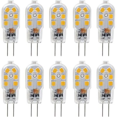 TREETALK Lampadina Led G4 12v, 1w Equivalente A Una Lampadina Alogena Da 10w, Senza Sfarfallio, 200lm, Bianco Caldo (3000k), Angolo Del Fascio Luminoso Di 360°, Non Dimmerabile, Confezione Da 10 TREETALK Lampadina Led G4 12v, 1w Equivalente A Una Lampadina Alogena Da 10w, Senza Sfarfallio, 200lm, Bianco Caldo (3000k), Angolo Del Fascio Luminoso Di 360°, Non Dimmerabile, Confezione Da 10