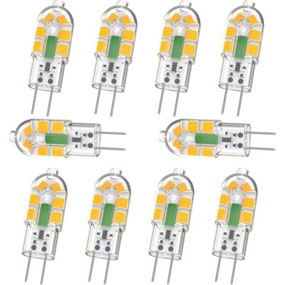 OEM Lampadina G4, Lampadina Led G4, 2 W, 200 Lm, Equivalente A Una Lampadina Alogena G4 Da 20 W, Bianco Caldo 3000 K, Ac/dc 12 V, Senza Sfarfallio, Non Dimmerabile, 10 Pezzi - Crezuo OEM Lampadina G4, Lampadina Led G4, 2 W, 200 Lm, Equivalente A Una Lampadina Alogena G4 Da 20 W, Bianco Caldo 3000 K, Ac/dc 12 V, Senza Sfarfallio, Non Dimmerabile, 10 Pezzi - Crezuo