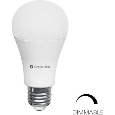 BENEITO FAURE Lampadina Led Standard 17w E27 Dimmable Retrofit 360° 3000k - Beneito & Faure, Alta Efficienza Luminosa, Regolazione Intensità Triac BENEITO FAURE Lampadina Led Standard 17w E27 Dimmable Retrofit 360° 3000k - Beneito & Faure, Alta Efficienza Luminosa, Regolazione Intensità Triac