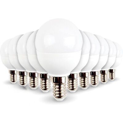 ARUM LIGHTING - Confezione Da 10 Lampadine A Led E14 Mini Globe 5,5 W 470 Lumen Eq 40w Température De Couleur: Bianco Caldo 2700k ARUM LIGHTING - Confezione Da 10 Lampadine A Led E14 Mini Globe 5,5 W 470 Lumen Eq 40w Température De Couleur: Bianco Caldo 2700k